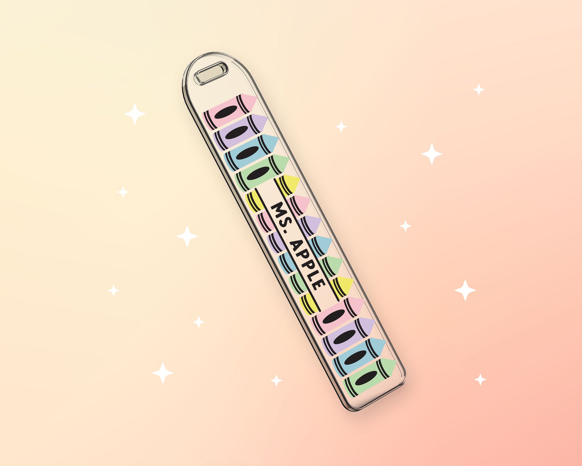 Bookmark SVG | Teacher SVG | Crayon Monogram SVG