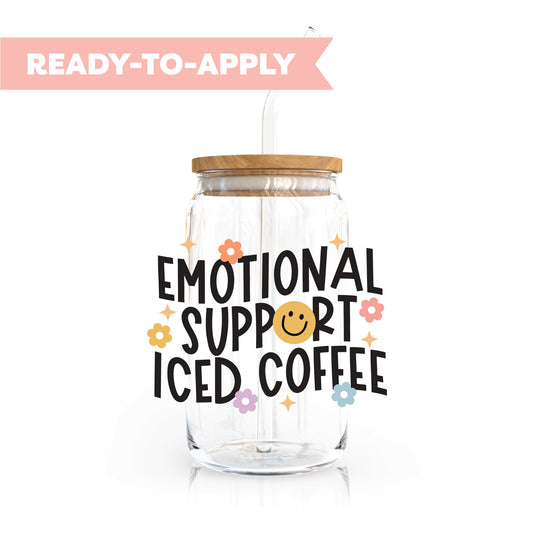UV DTF Transfer | Emotional Support Iced Coffee