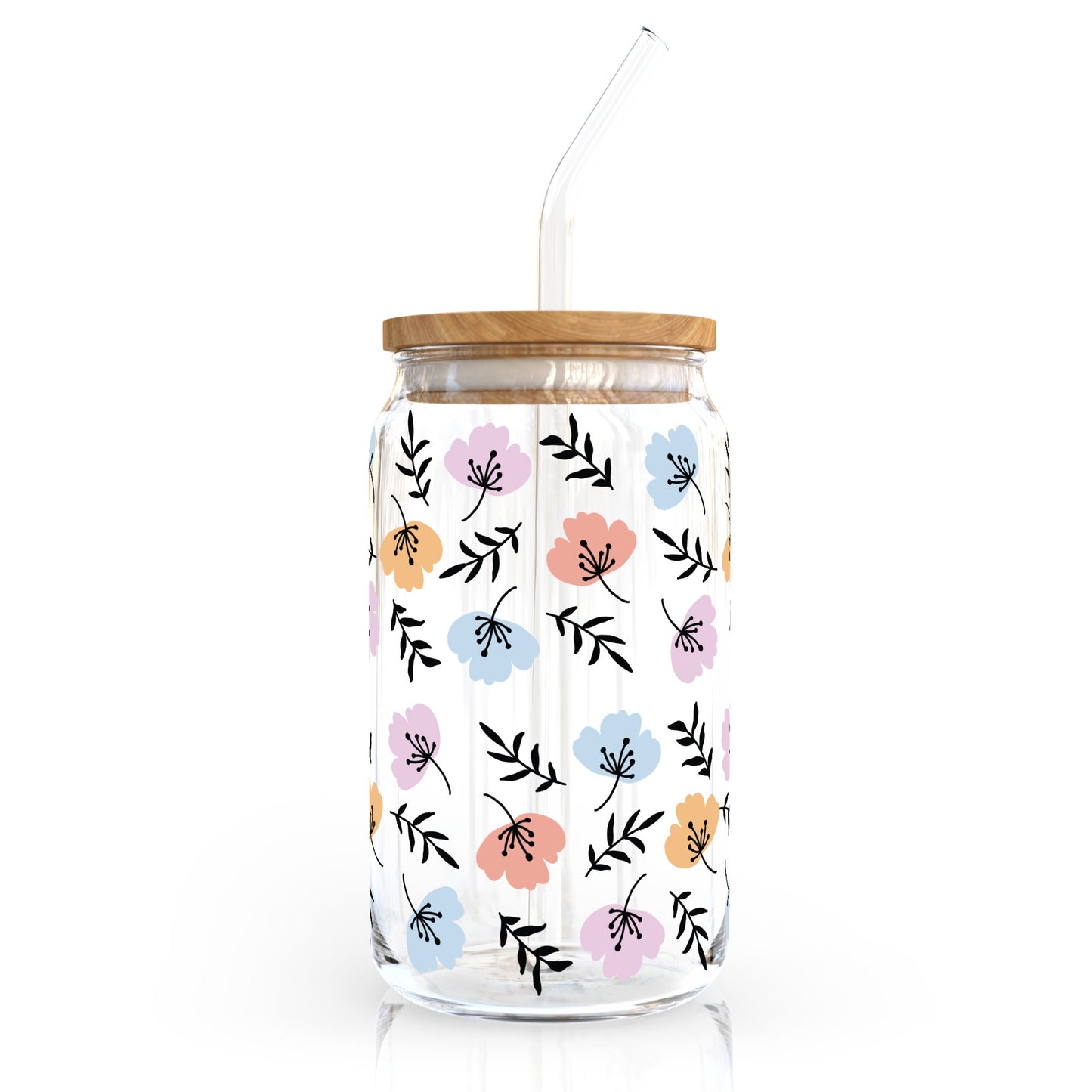 16oz Cup UV DTF Decal | Colorful Flower