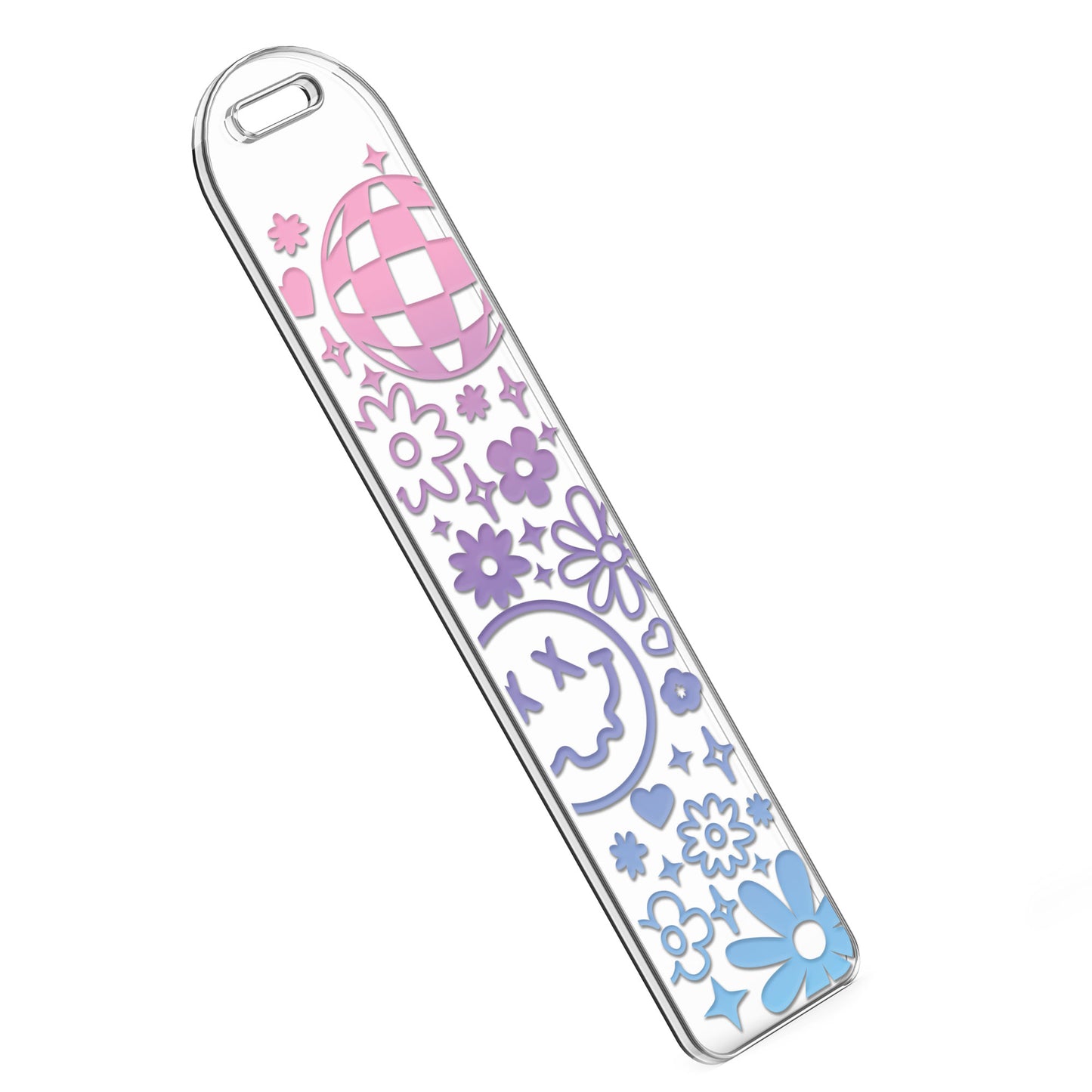 Bookmark UV DTF Decal | Y2K Gradient Smiley