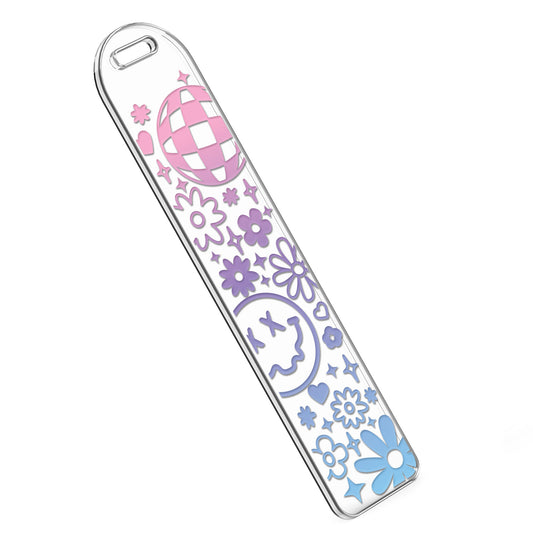 Bookmark UV DTF Decal | Y2K Gradient Smiley