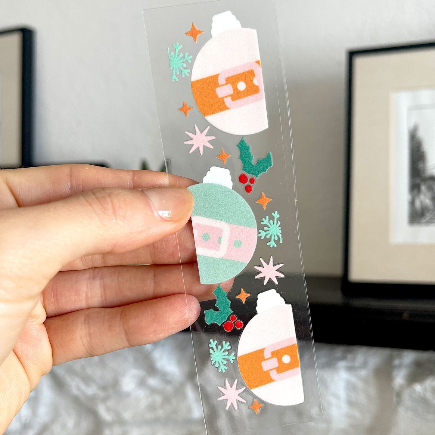 Bookmark UV DTF Decal | Santa Ornament