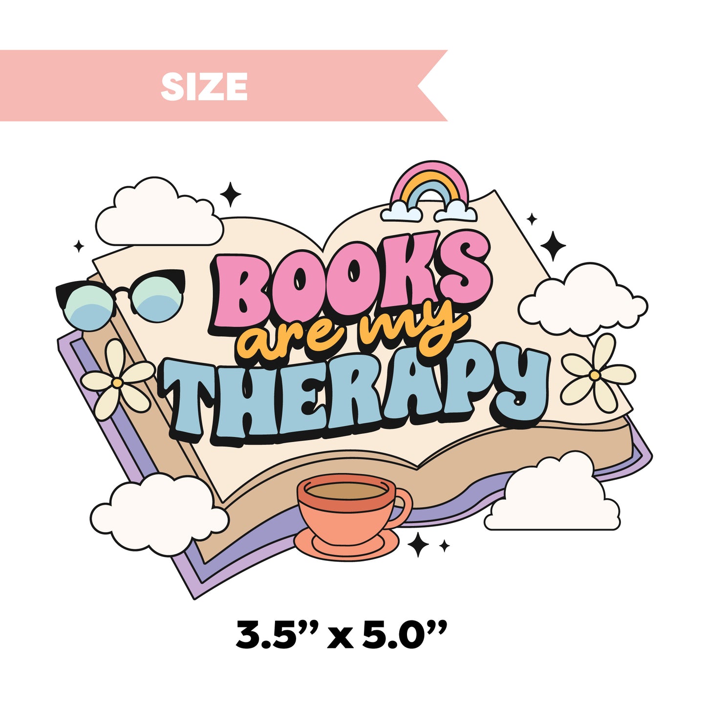 UV DTF Transfer | Books Are Therapy