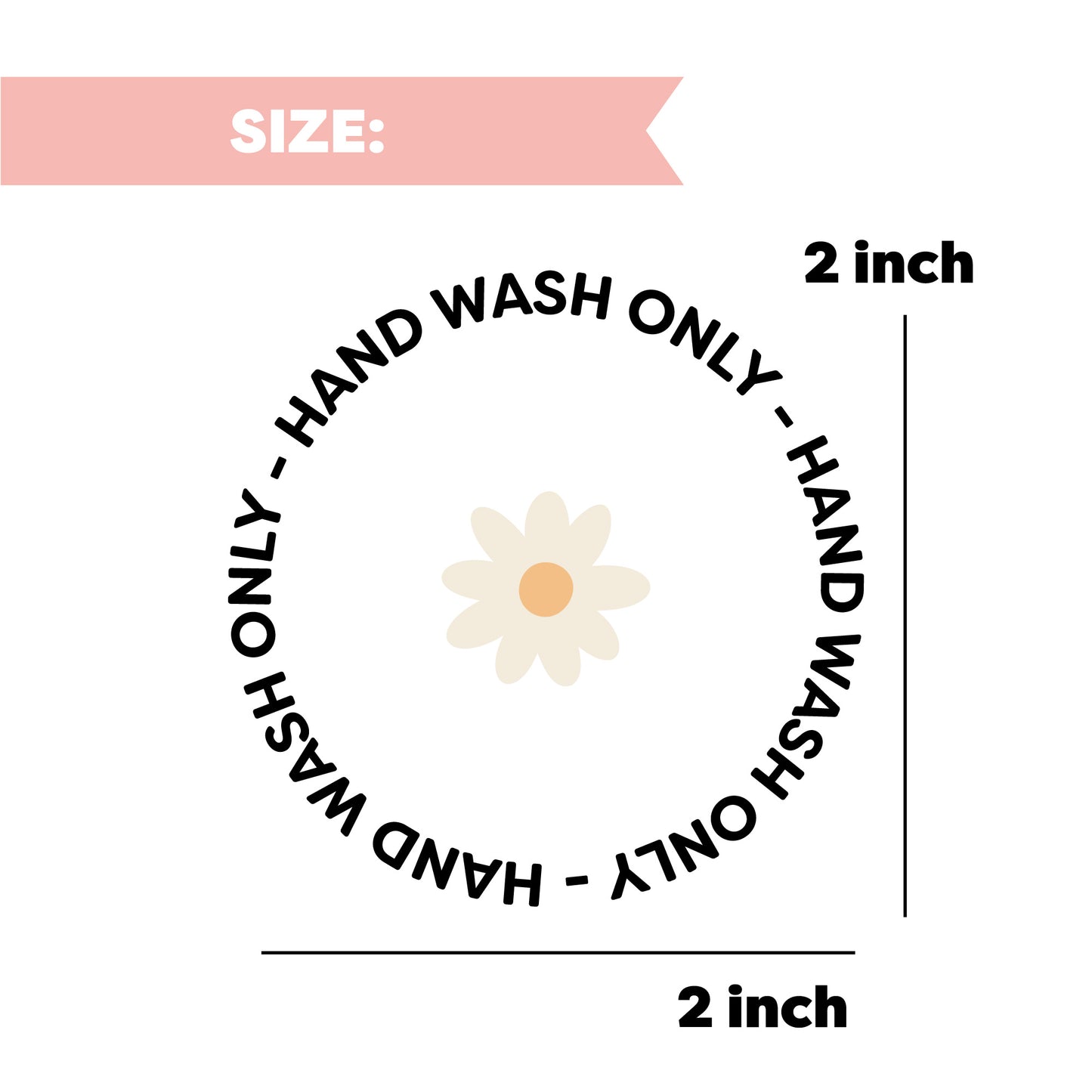 UV DTF Transfer | Flower Cup Care Instruction