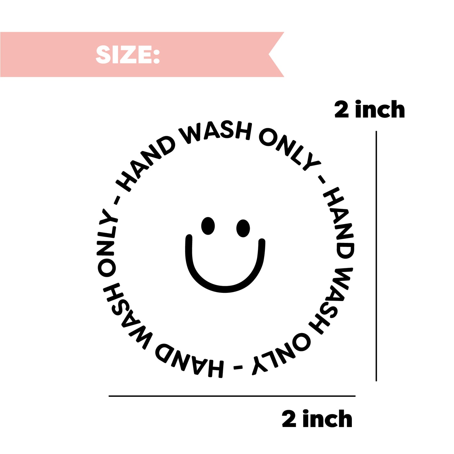 UV DTF Transfer | Happy Face Cup Care Instruction