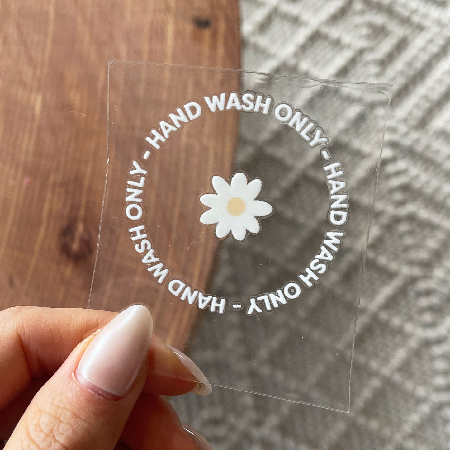 UV DTF Transfer | Flower Cup Care Instruction