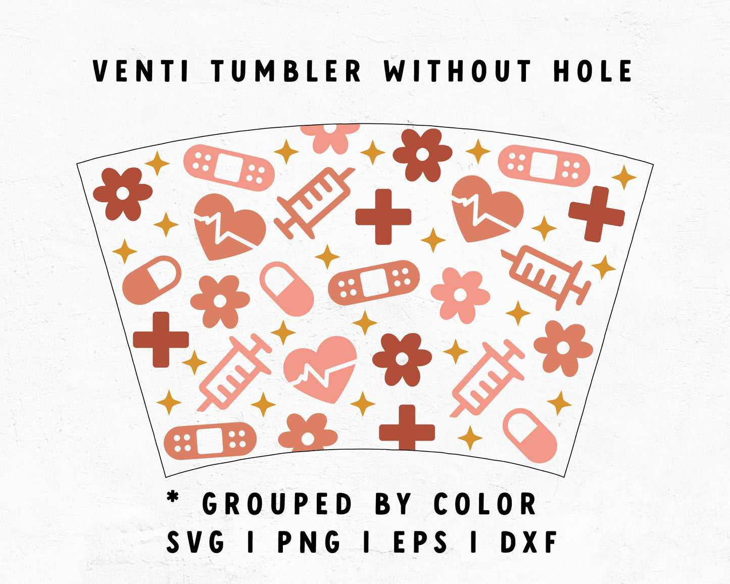 Venti Cup No Hole Cute Nurse Candy Wrap