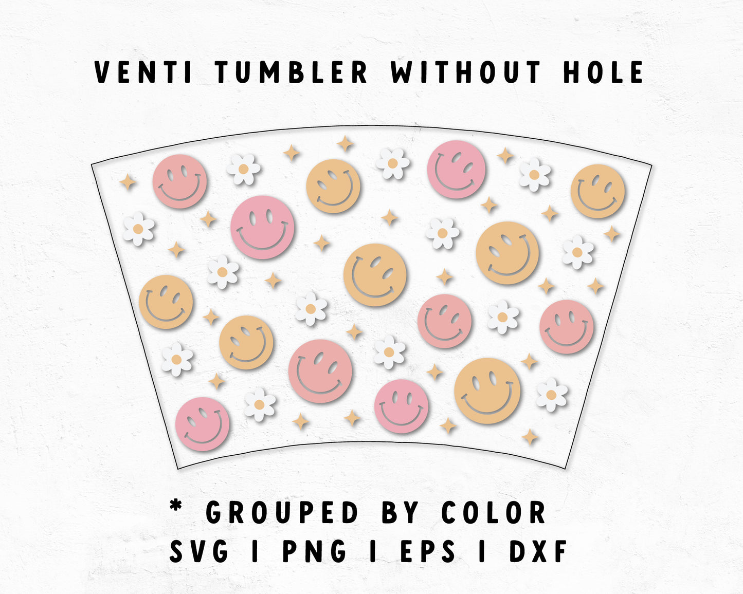 Venti Cup No Hole Happy Smile Cup Wrap