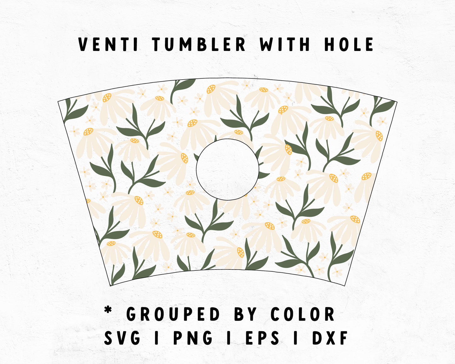 Venti Cup With Hole Daisy Cup Wrap