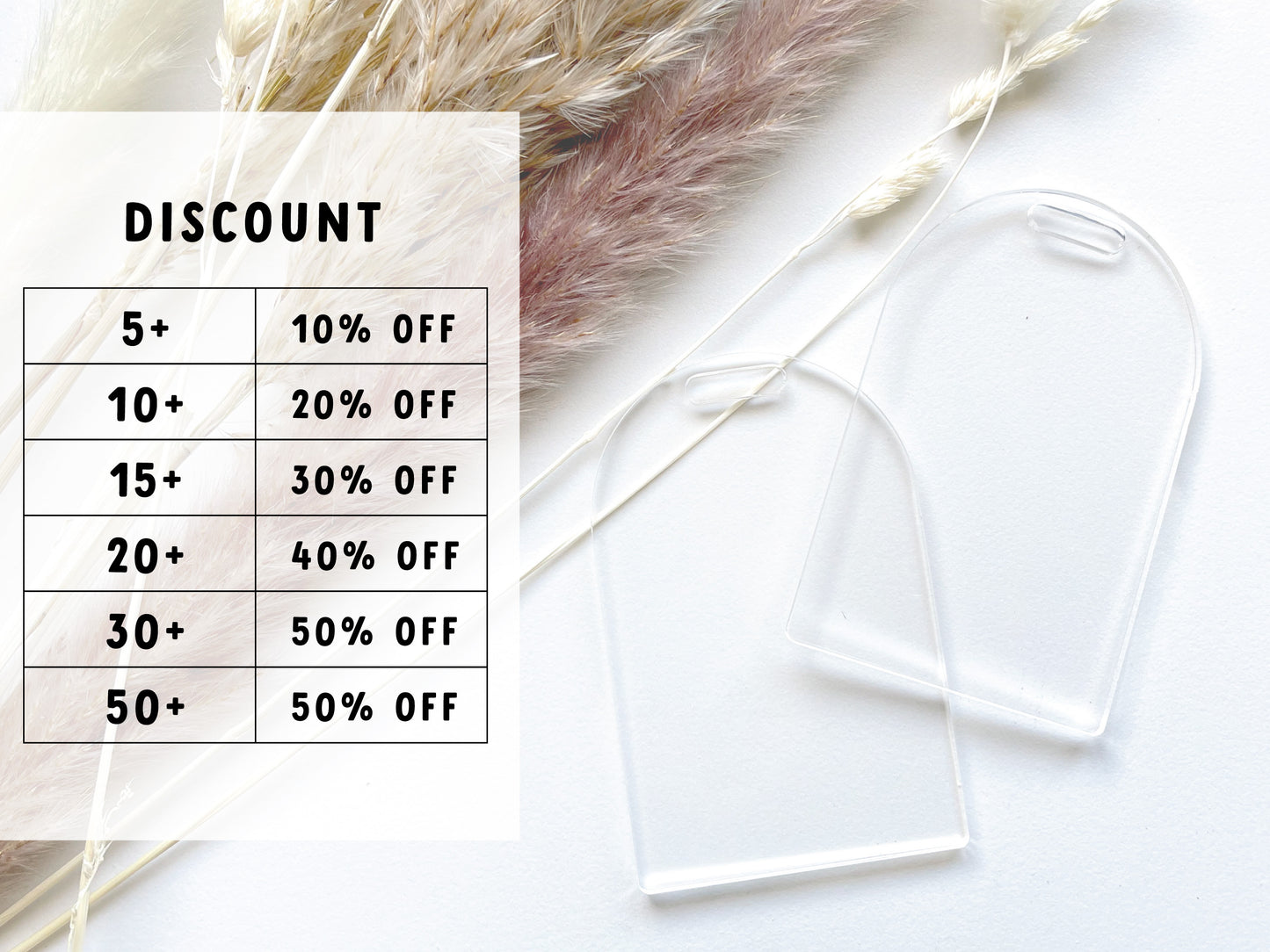 Arched Acrylic Blank | With Discount