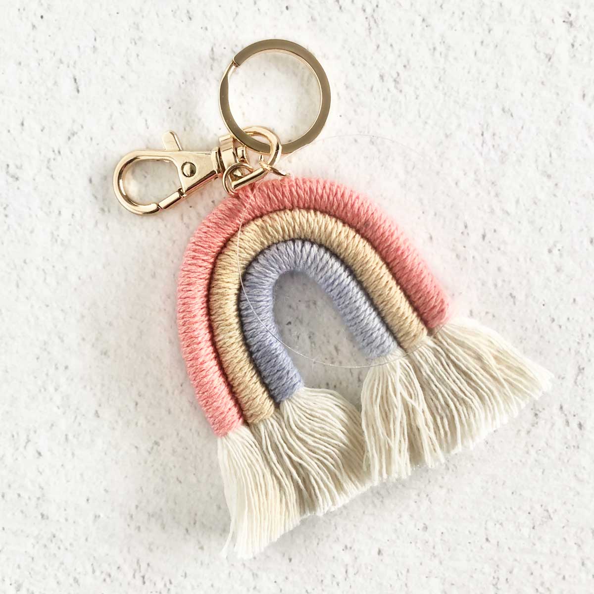 Boho Rainbow Blank Keychain