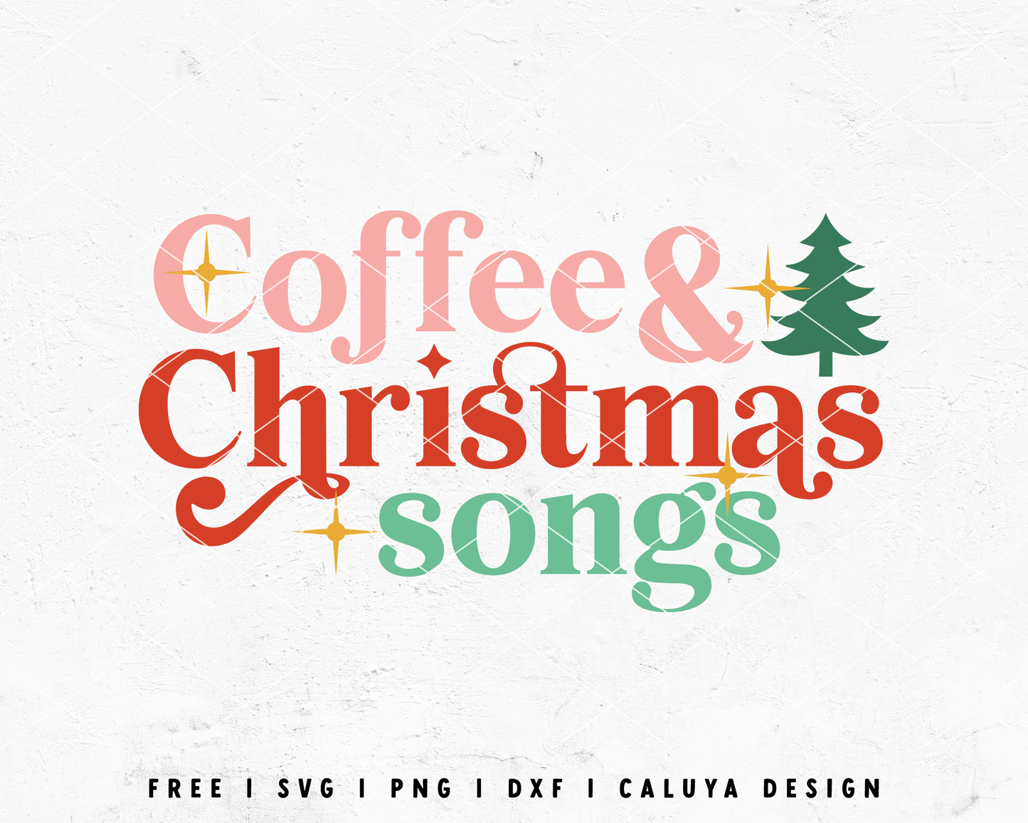 FREE Coffee & Christmas Songs SVG | Christmas Quote SVG Cut File for Cricut, Cameo Silhouette