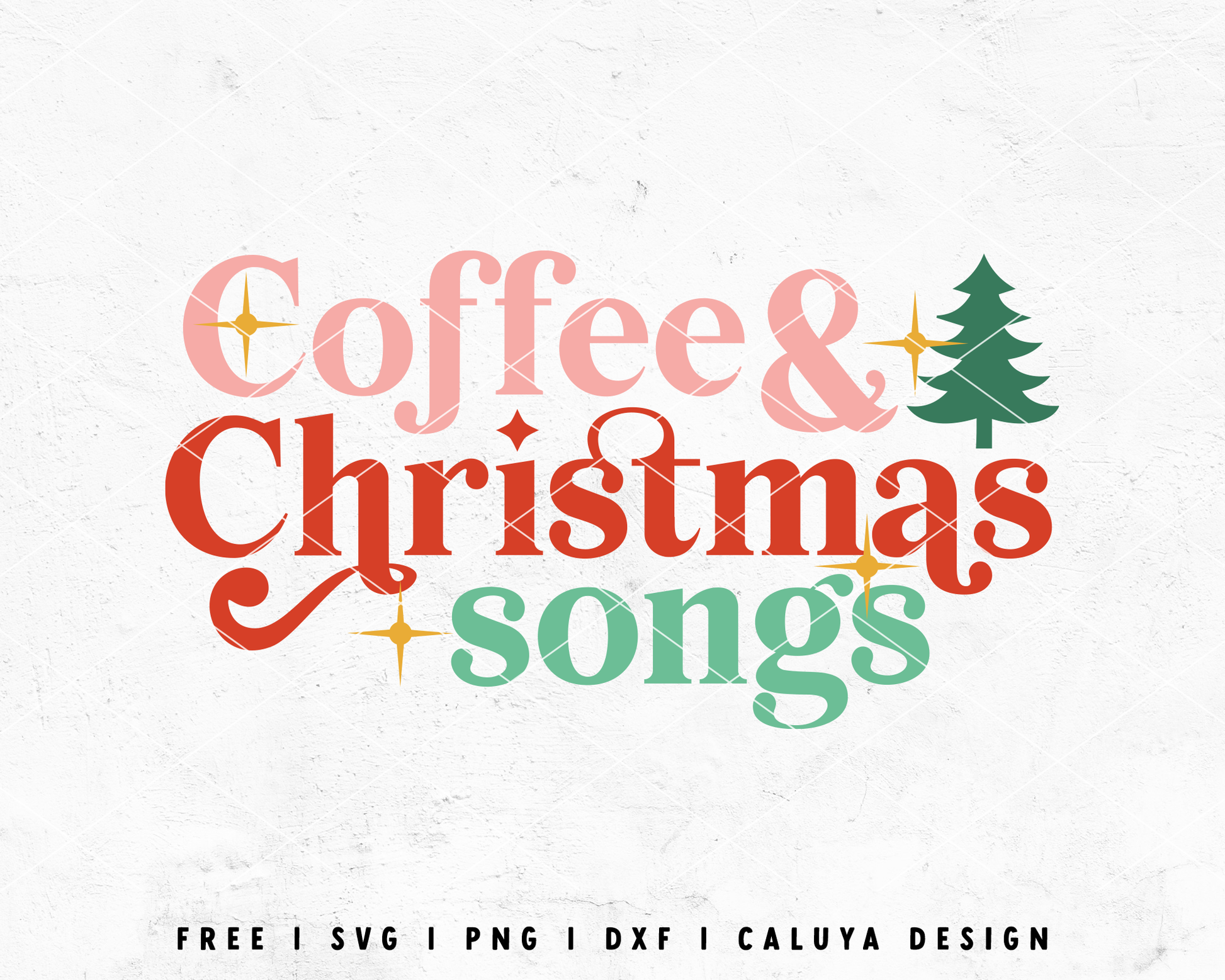 FREE Coffee & Christmas Songs SVG | Christmas Quote SVG Cut File for Cricut, Cameo Silhouette