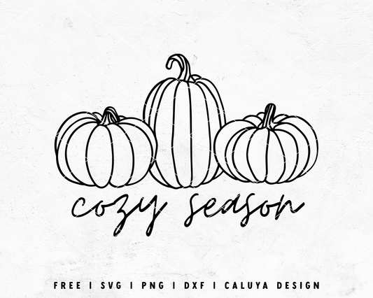 FREE Cozy Season SVG | Fall Pumpkin SVG