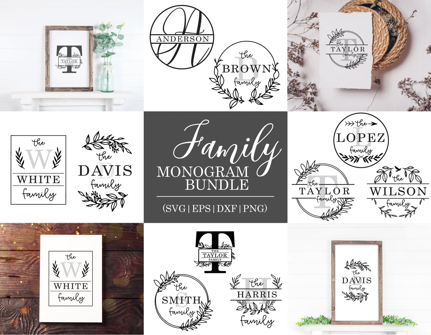 Family Monogram SVG Bundle