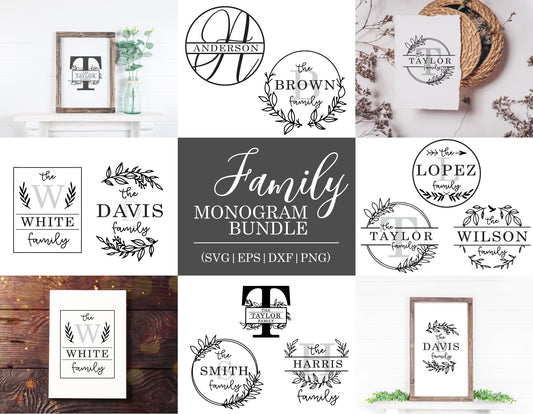 Family Monogram SVG Bundle