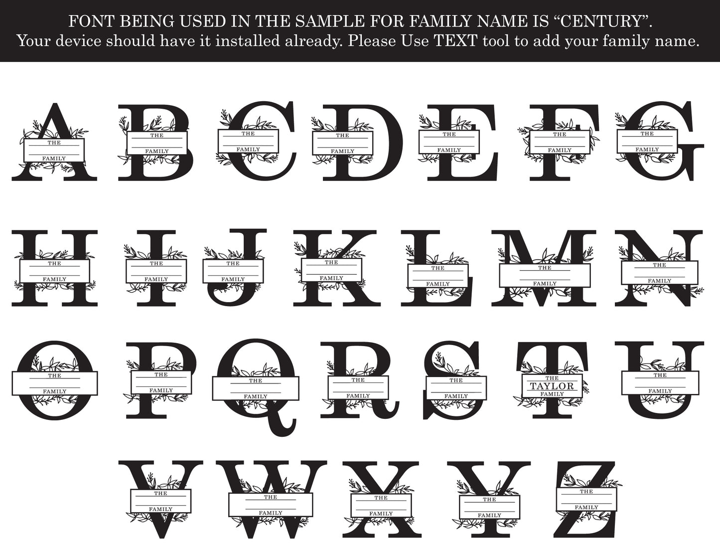 Family Monogram SVG Bundle