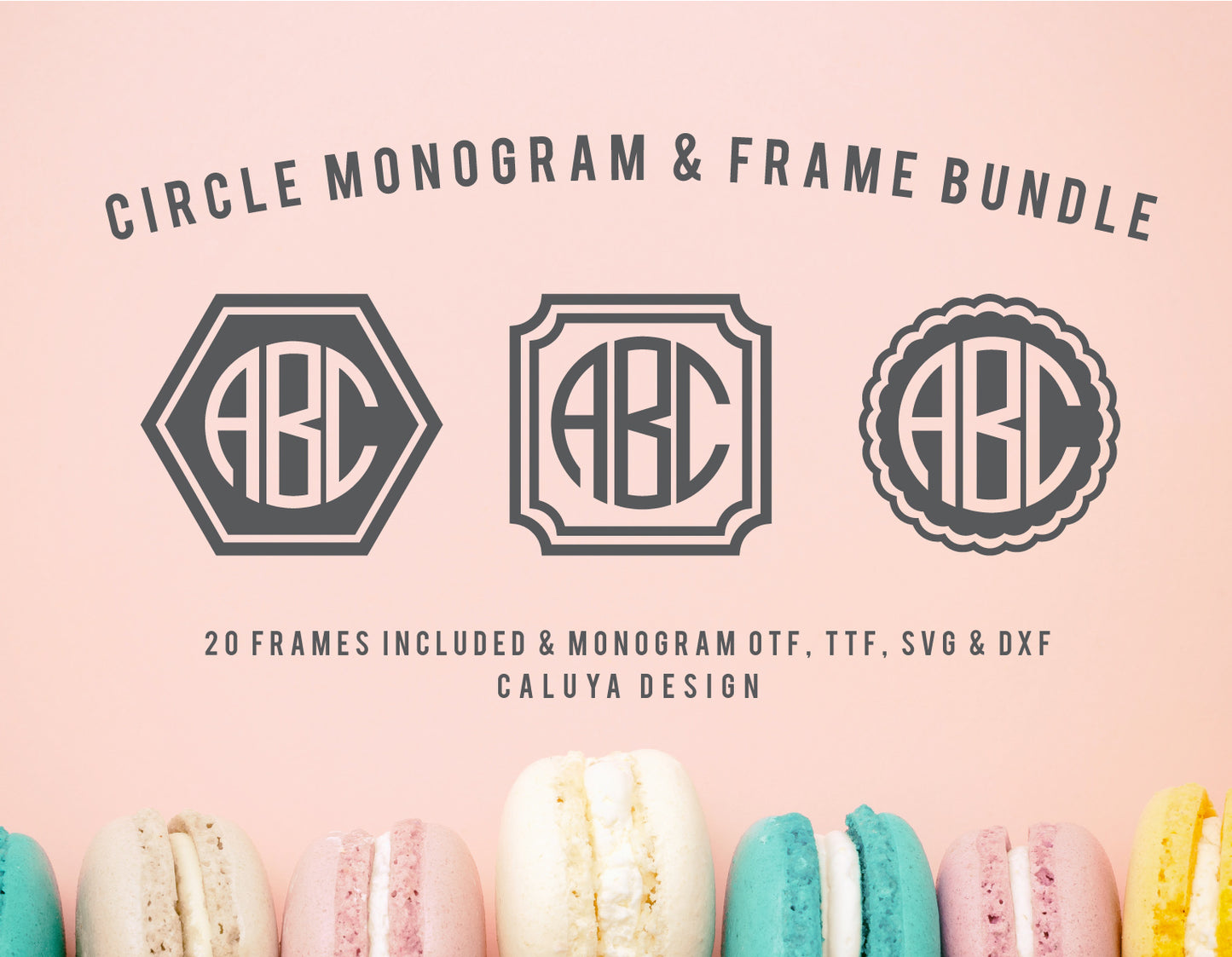 Round 3 Letter Monogram SVG