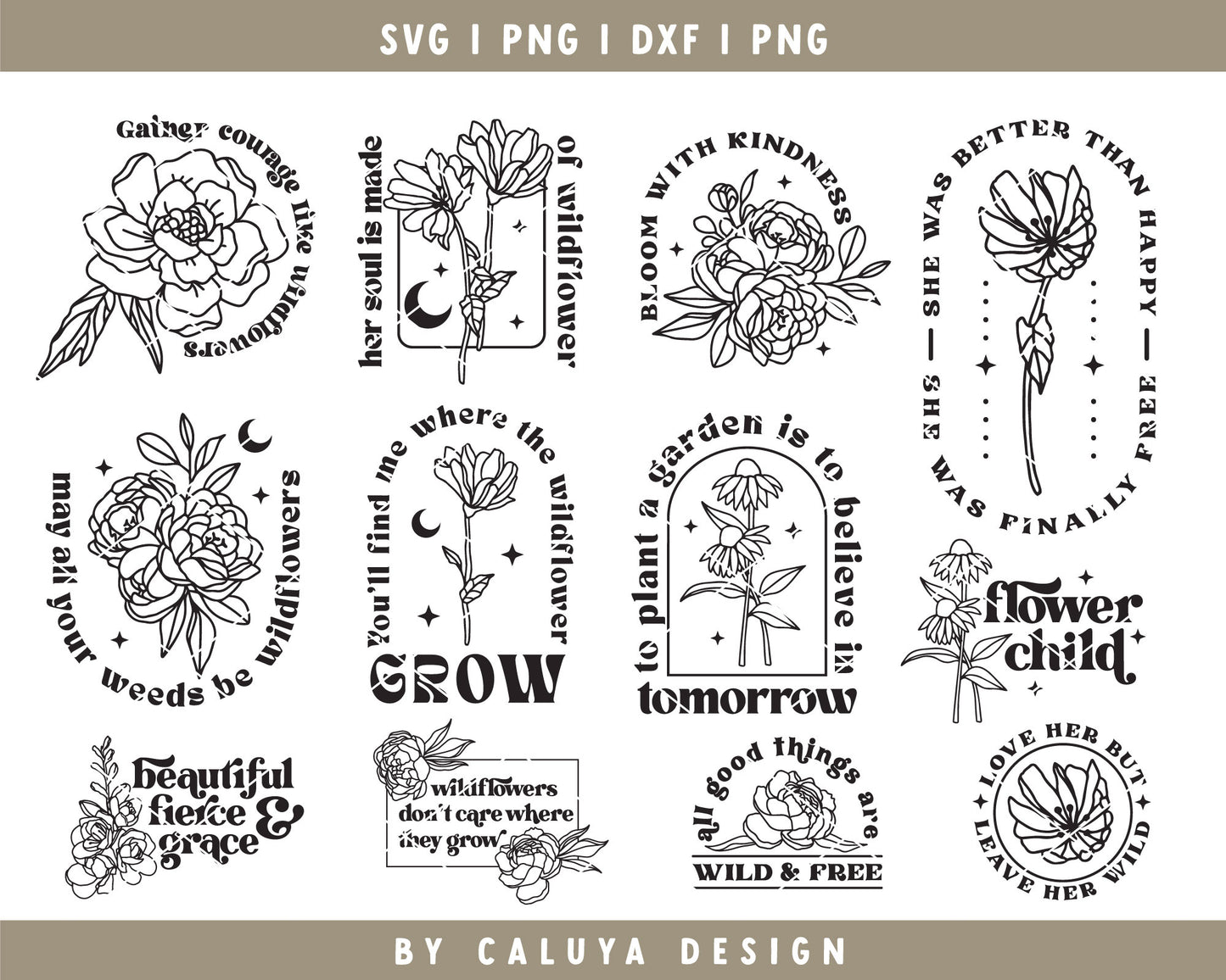Mystical Wildflower SVG Bundle