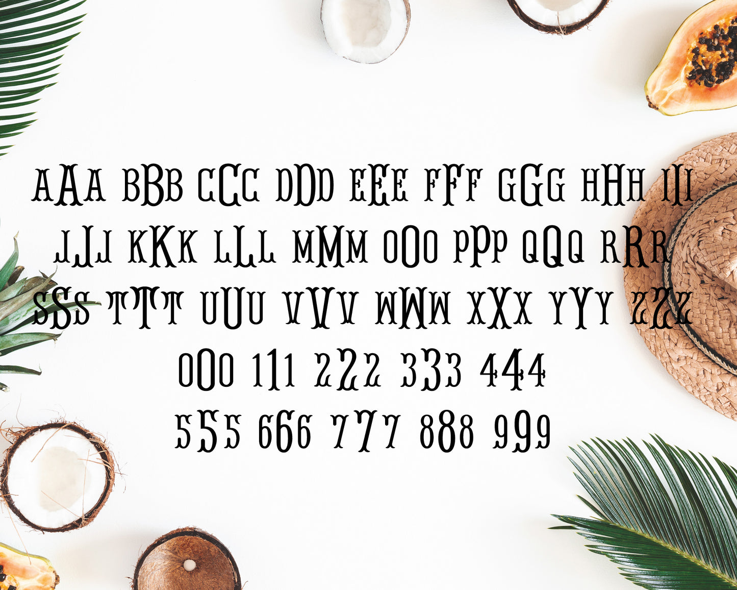 Fishtail Monogram SVG