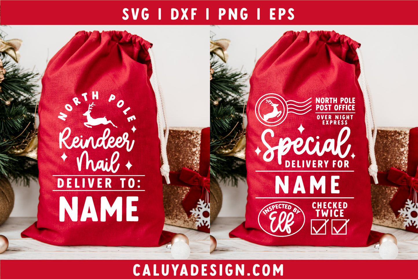 Santa Sack Making SVG Mini Bundle | Thick Font Version | For Cricut, Cameo Silhouette Craft with SVG Cut File