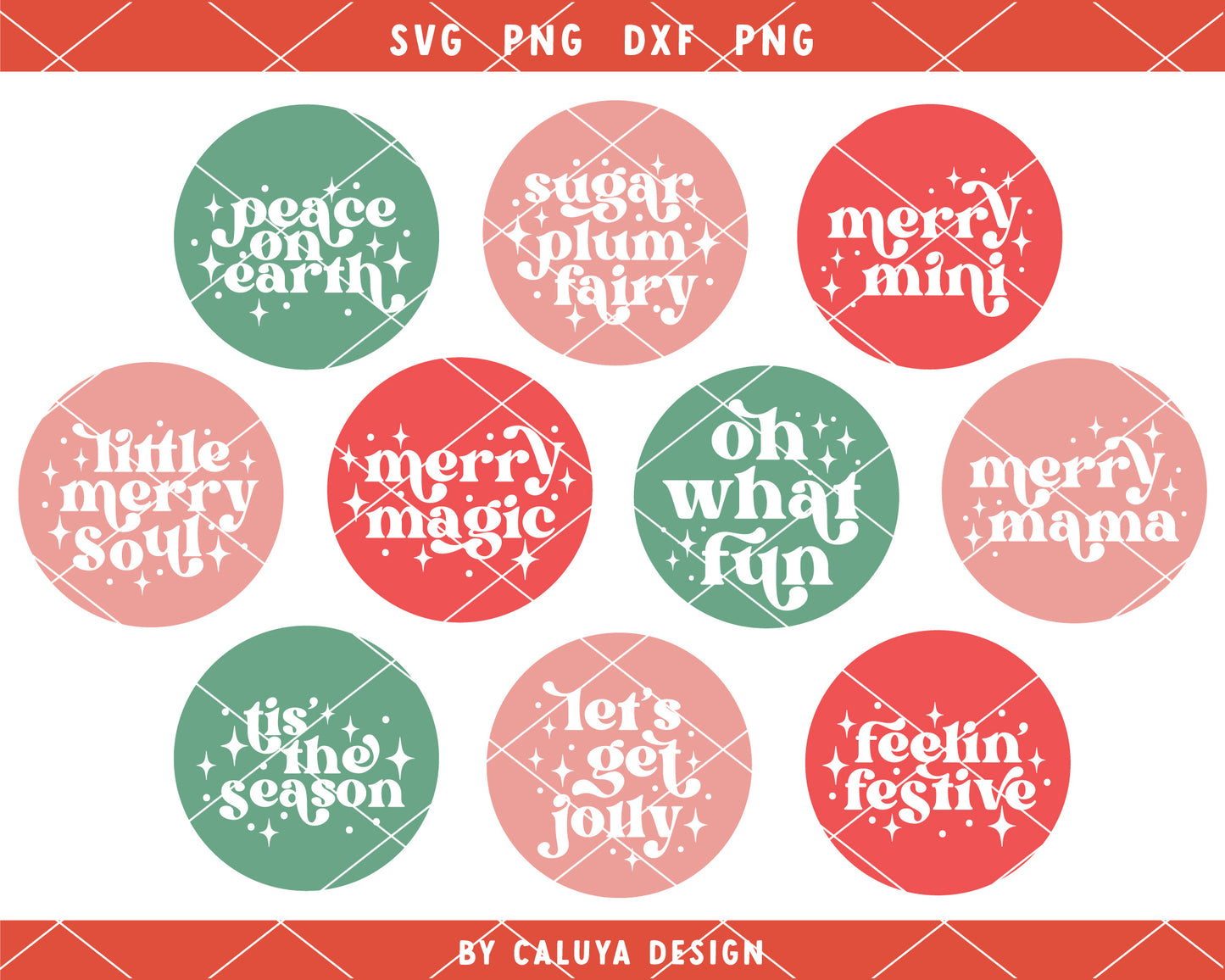 Whimsical Christmas SVG Bundle For Cricut, Cameo Silhouette