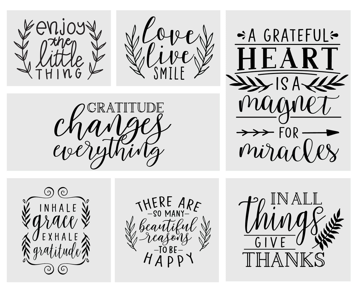 Thankful Quote SVG Bundle | 15 Pack