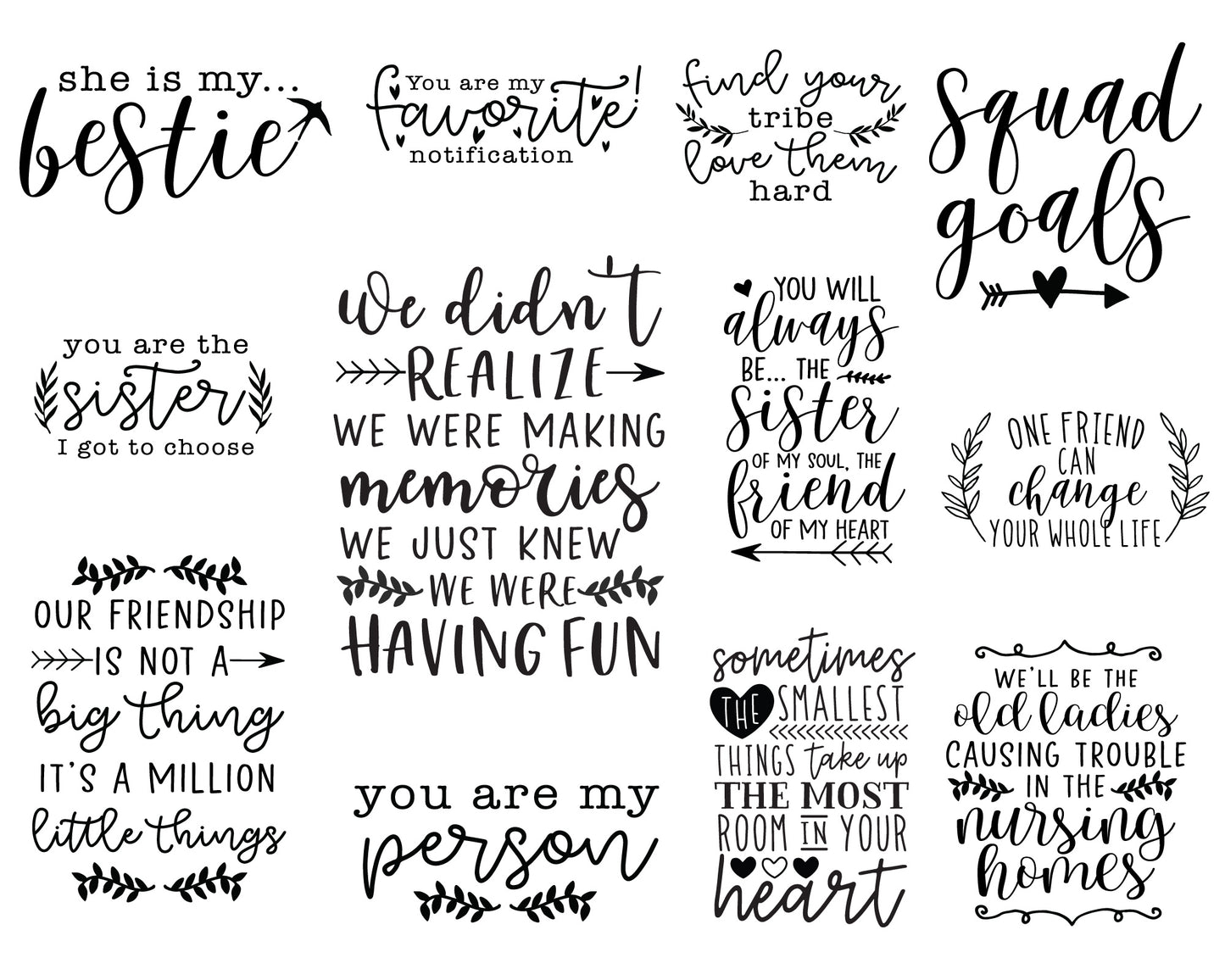 Friendship Quote SVG Bundle
