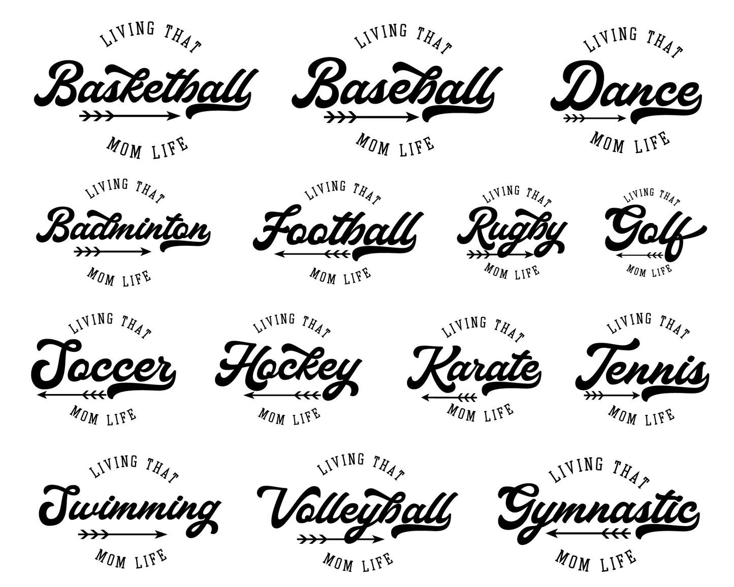 Sport Mom T-shirt Making SVG Bundle