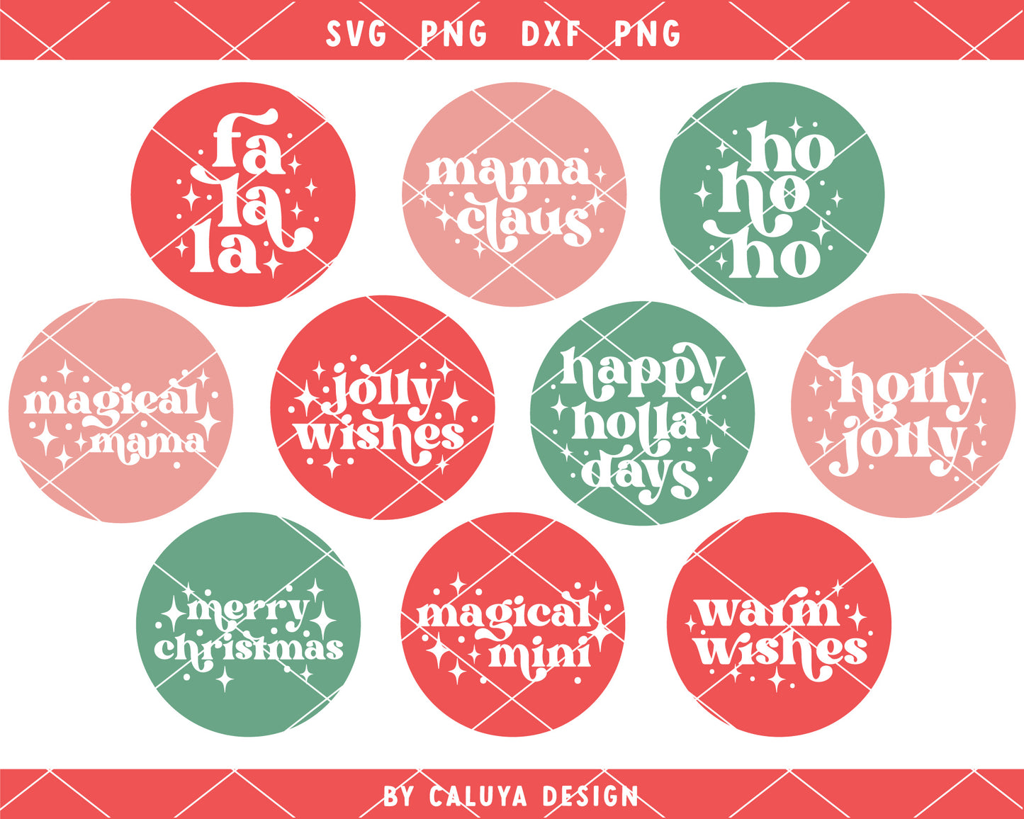 Whimsical Christmas SVG Bundle For Cricut, Cameo Silhouette