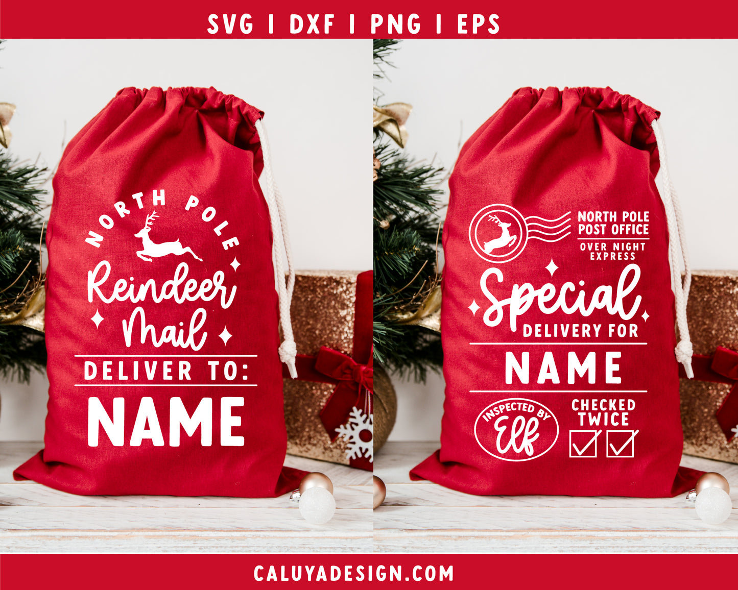 Santa Sack Making SVG Mini Bundle | Thick Font Version | For Cricut, Cameo Silhouette Craft with SVG Cut File