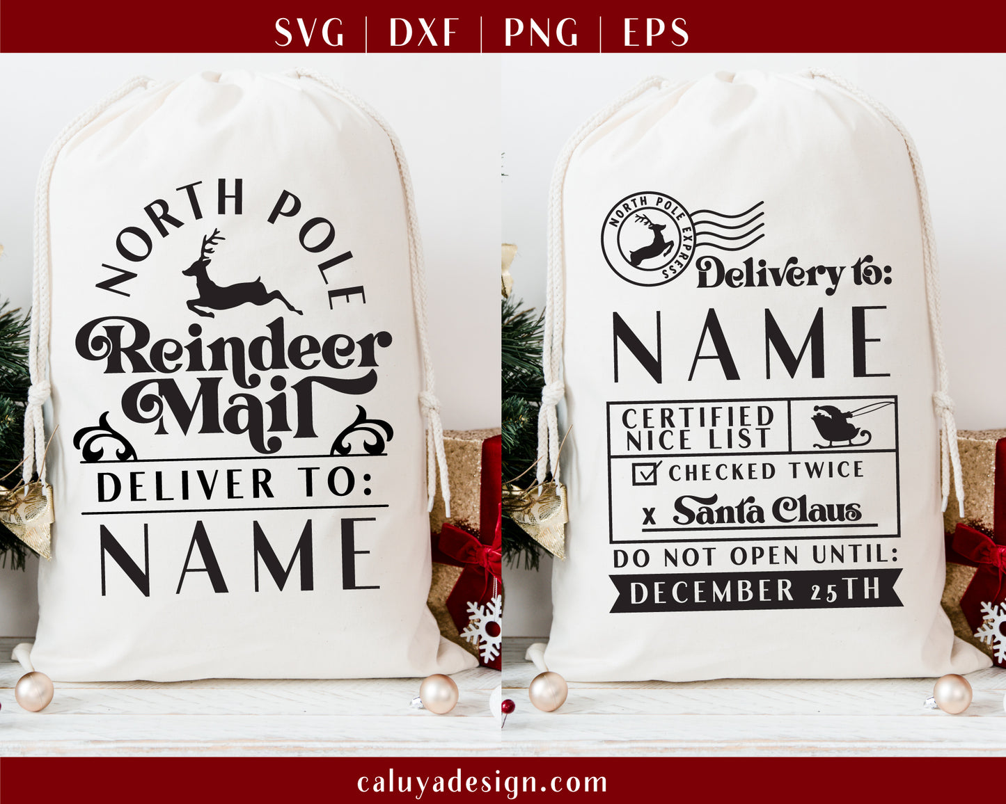 Santa Sack Making SVG Mini Bundle | Vintage Version | For Cricut, Cameo Silhouette Craft