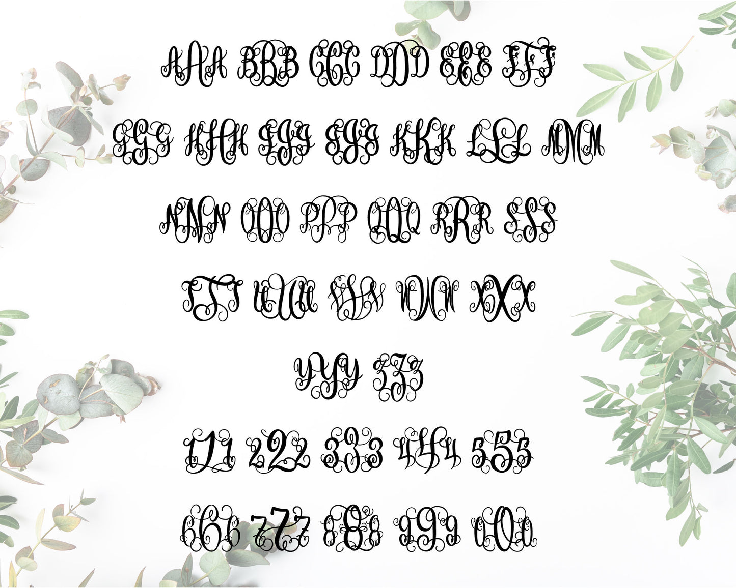 Big Monogram SVG & Font Bundle