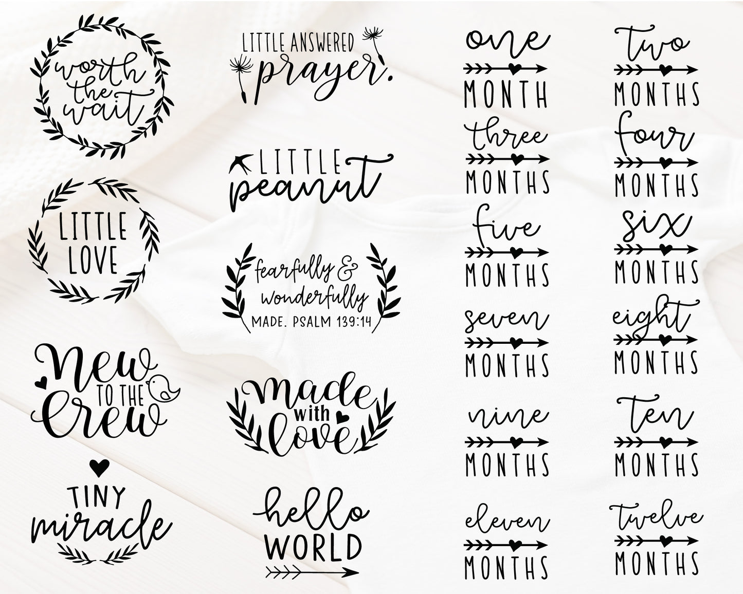 Welcome Baby Quote SVG Bundle