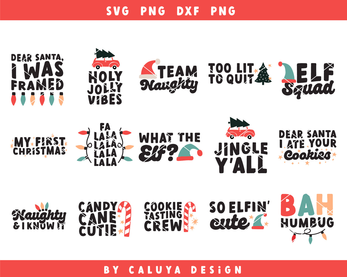 Kids Chunky Christmas SVG Bundle | 30 Pack