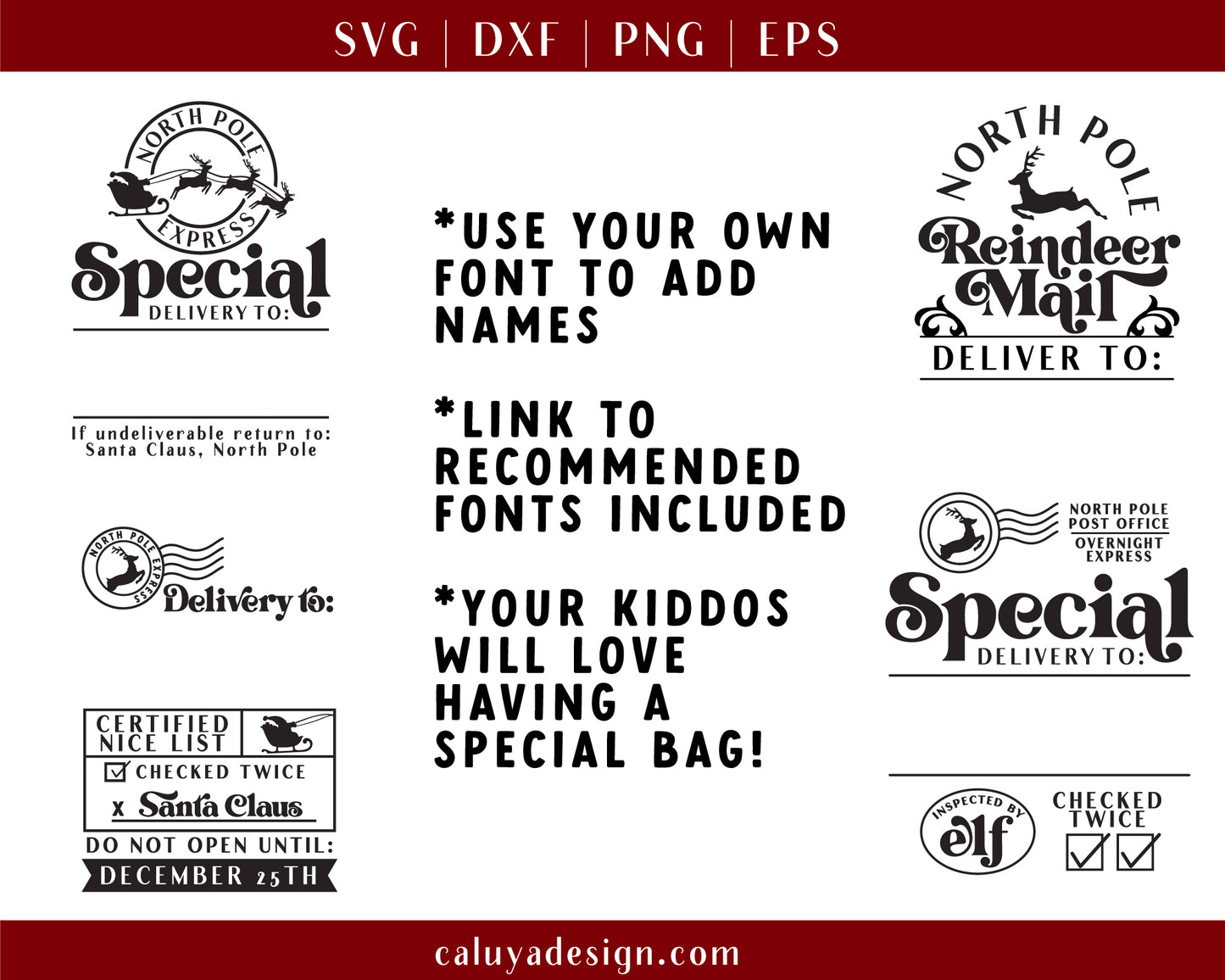 Santa Sack Making SVG Mini Bundle | Vintage Version | For Cricut, Cameo Silhouette Craft