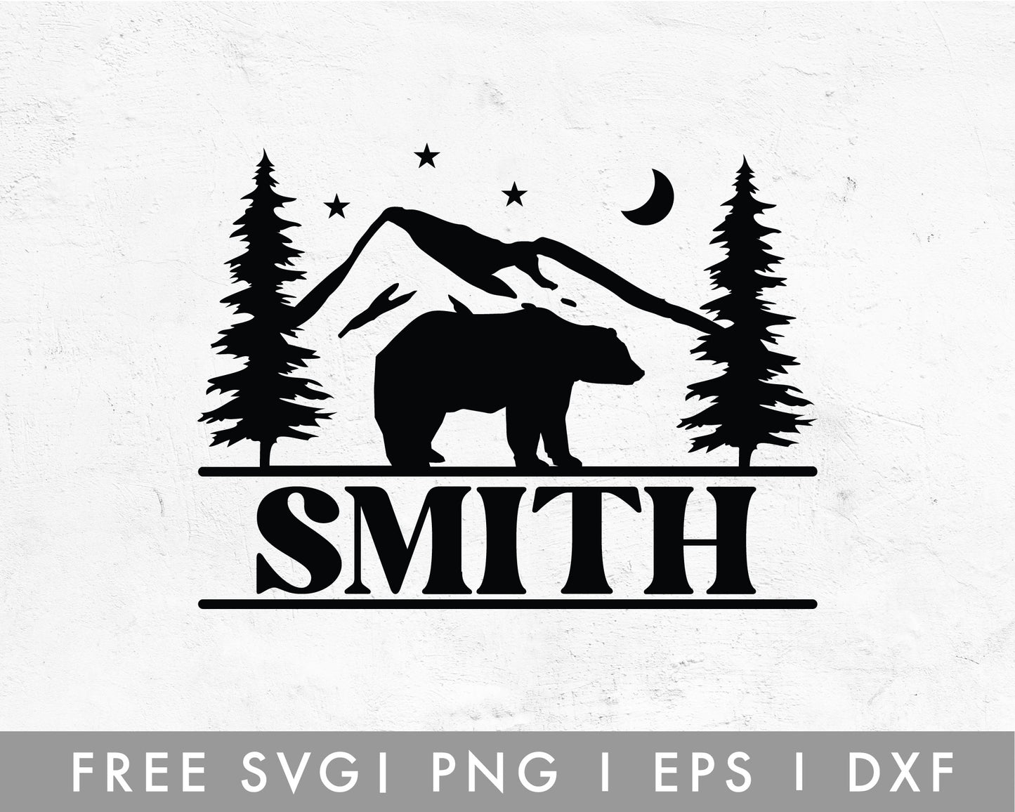 FREE Camping SVG | Family Monogram SVG Cut File for Cricut, Cameo Silhouette | Free SVG Cut File