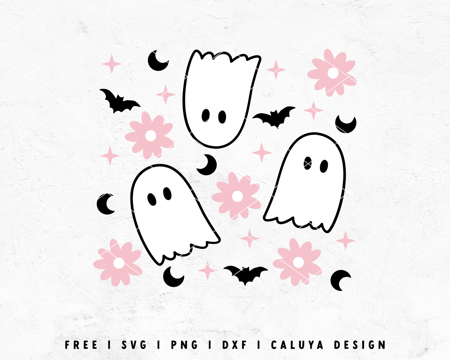 FREE Seamless Pattern SVG | Halloween Ghost SVG