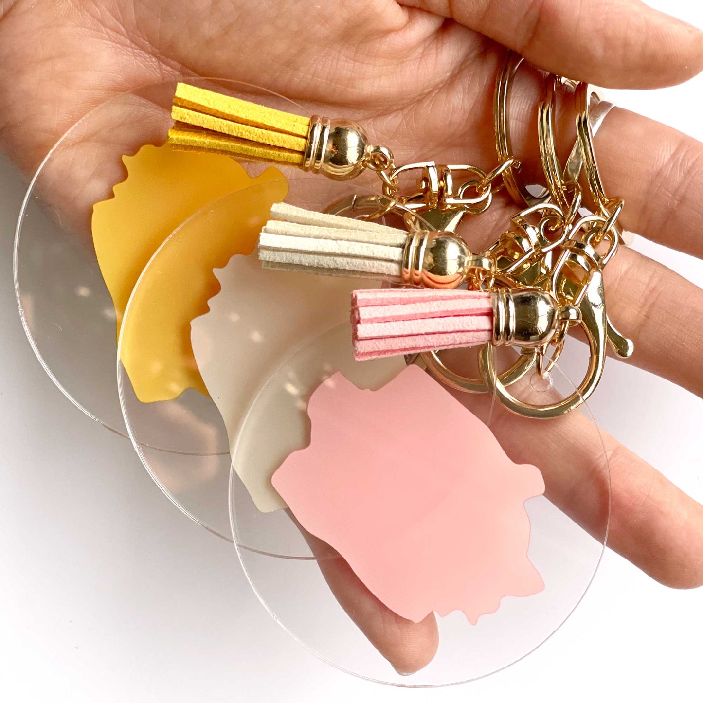 Paint Brush Printed Acrylic Keychain