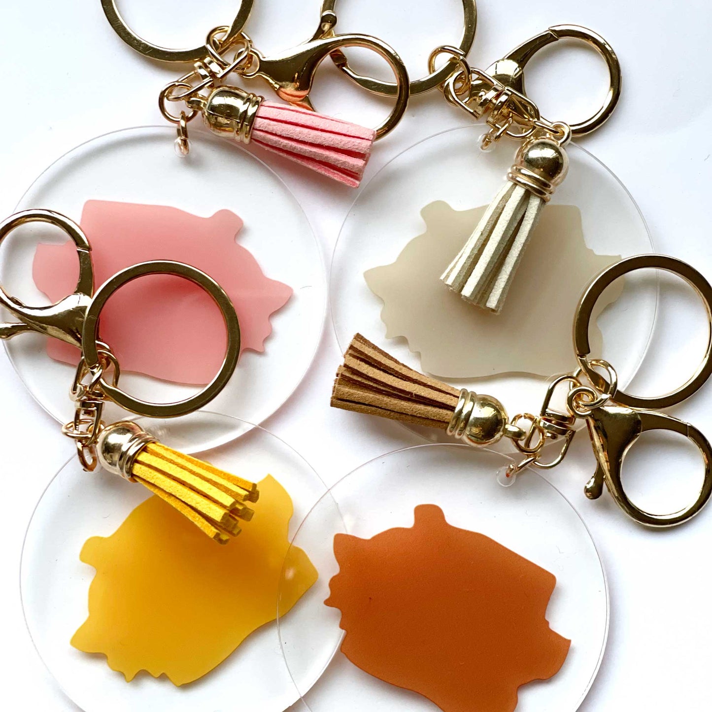 Paint Brush Printed Acrylic Keychain
