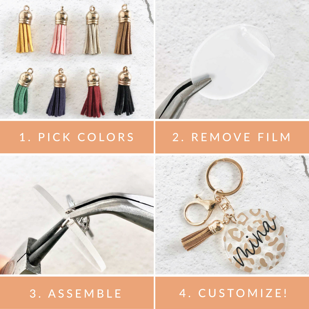 Blank Acrylic Keychain Bundle