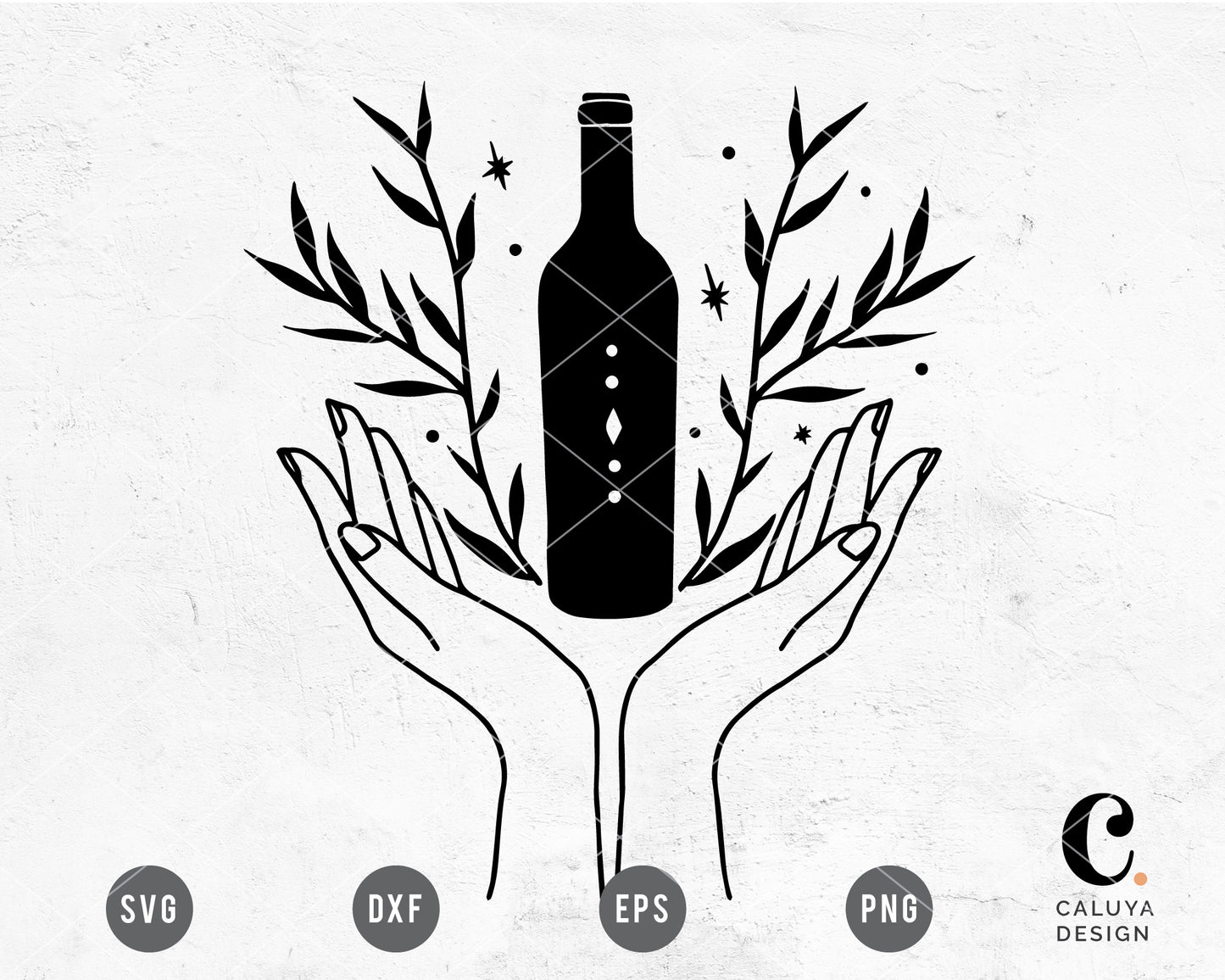 Hand Holding Wine SVG