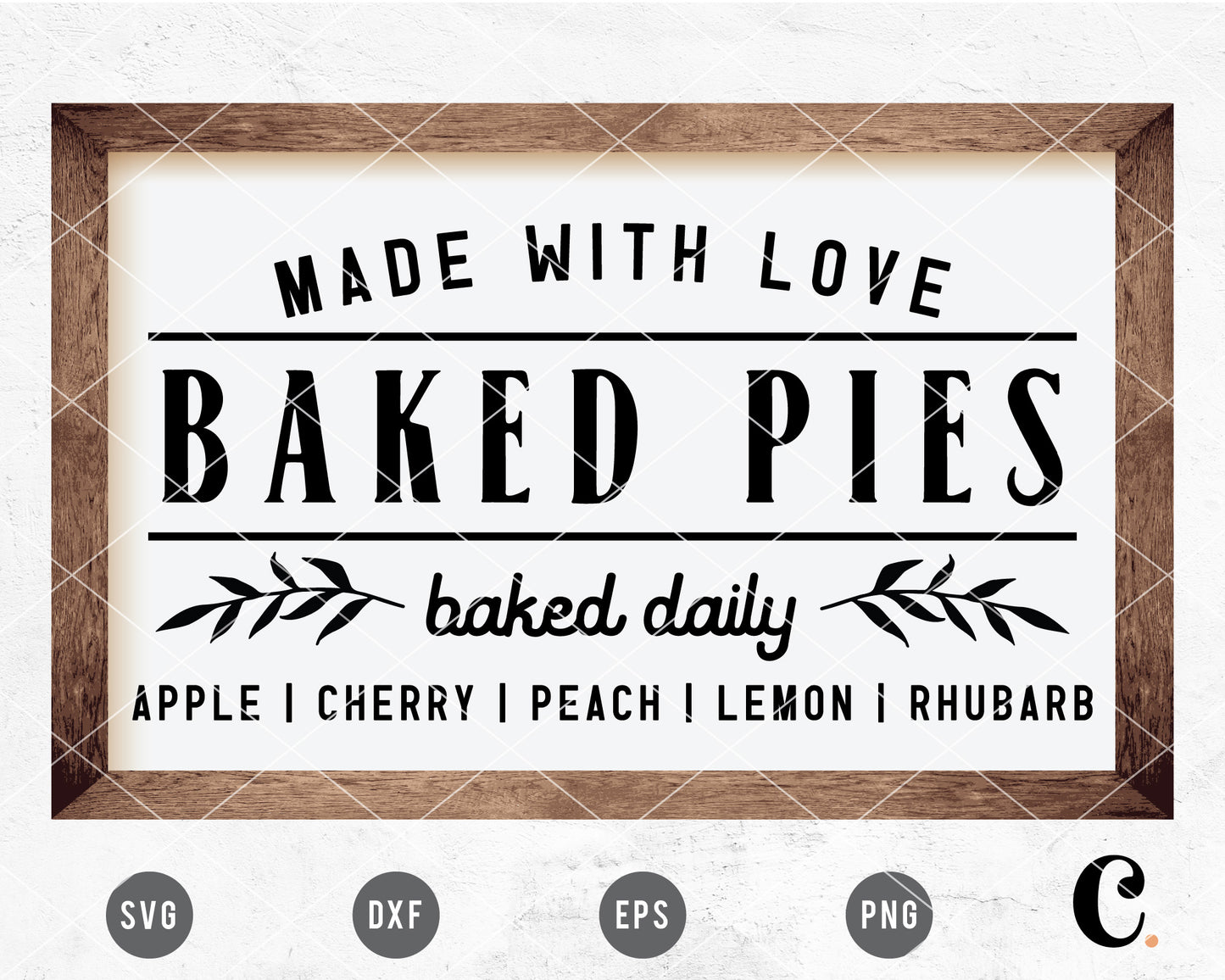 Made With Love Bakes Pies SVG