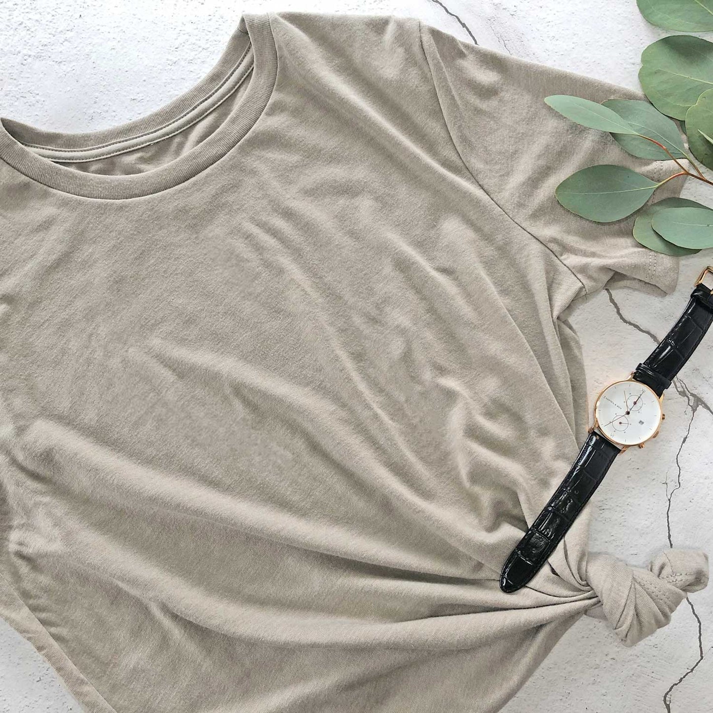 Ladies Tag-Less Tee Khaki