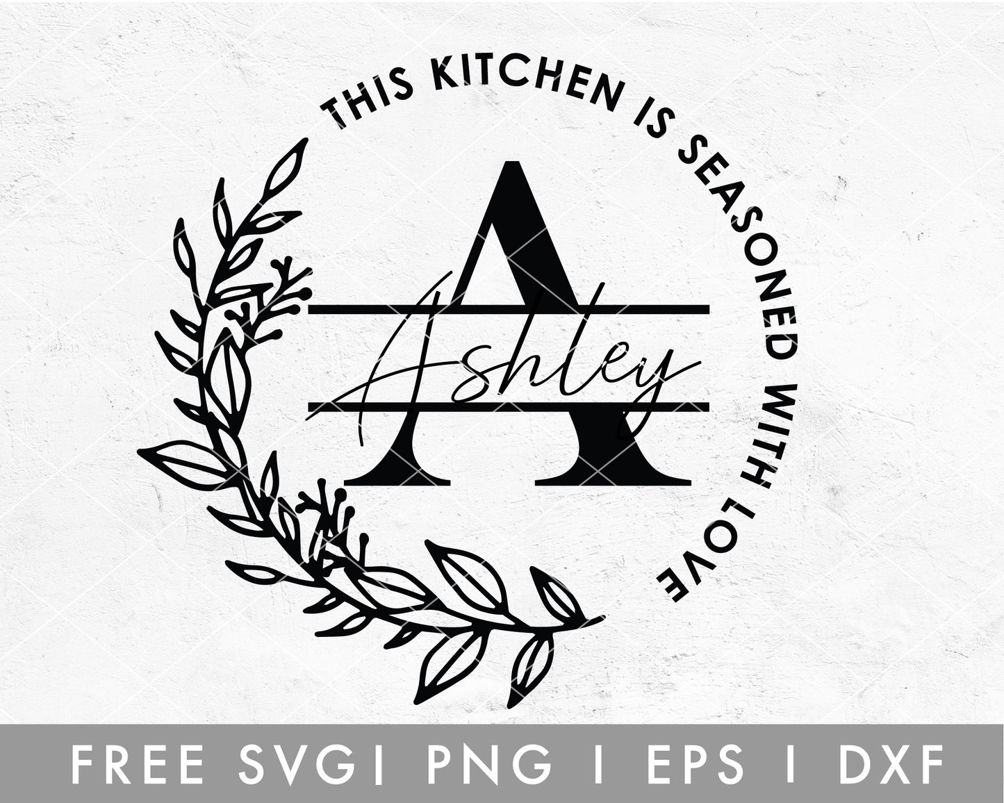 FREE Botanical Kitchen Monogram SVG