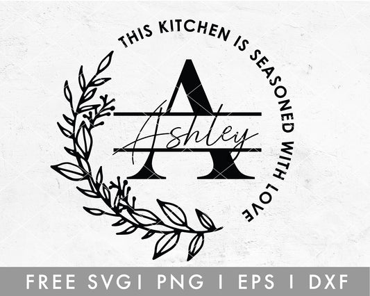 FREE Botanical Kitchen Monogram SVG