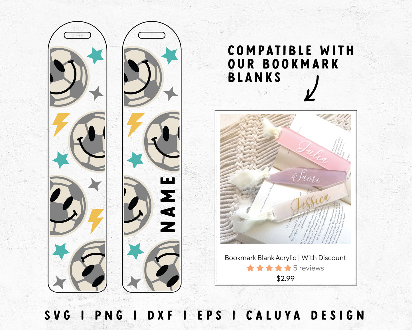 Soccer SVG | Bookmark Template SVG