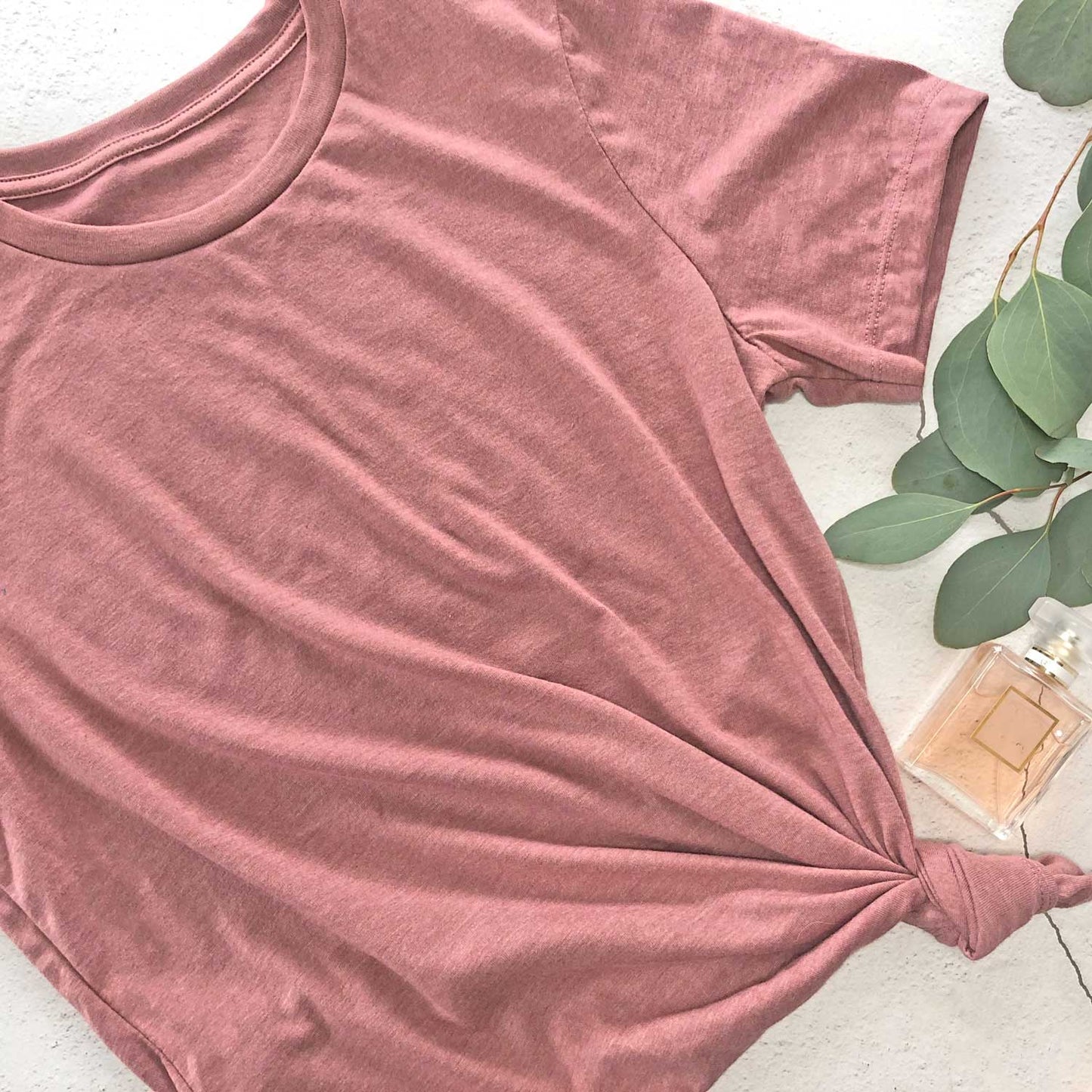 Ladies Tag-Less Tee Mauve Rose