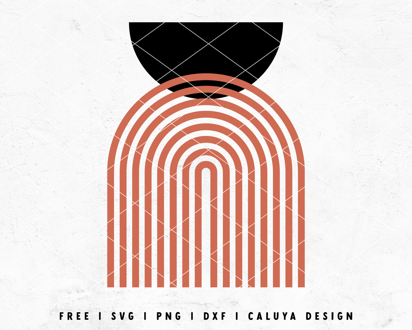 FREE Mid-Century Art SVG | Boho Abstract Wall Art SVG Cut File for Cricut, Cameo Silhouette | Free SVG Cut File