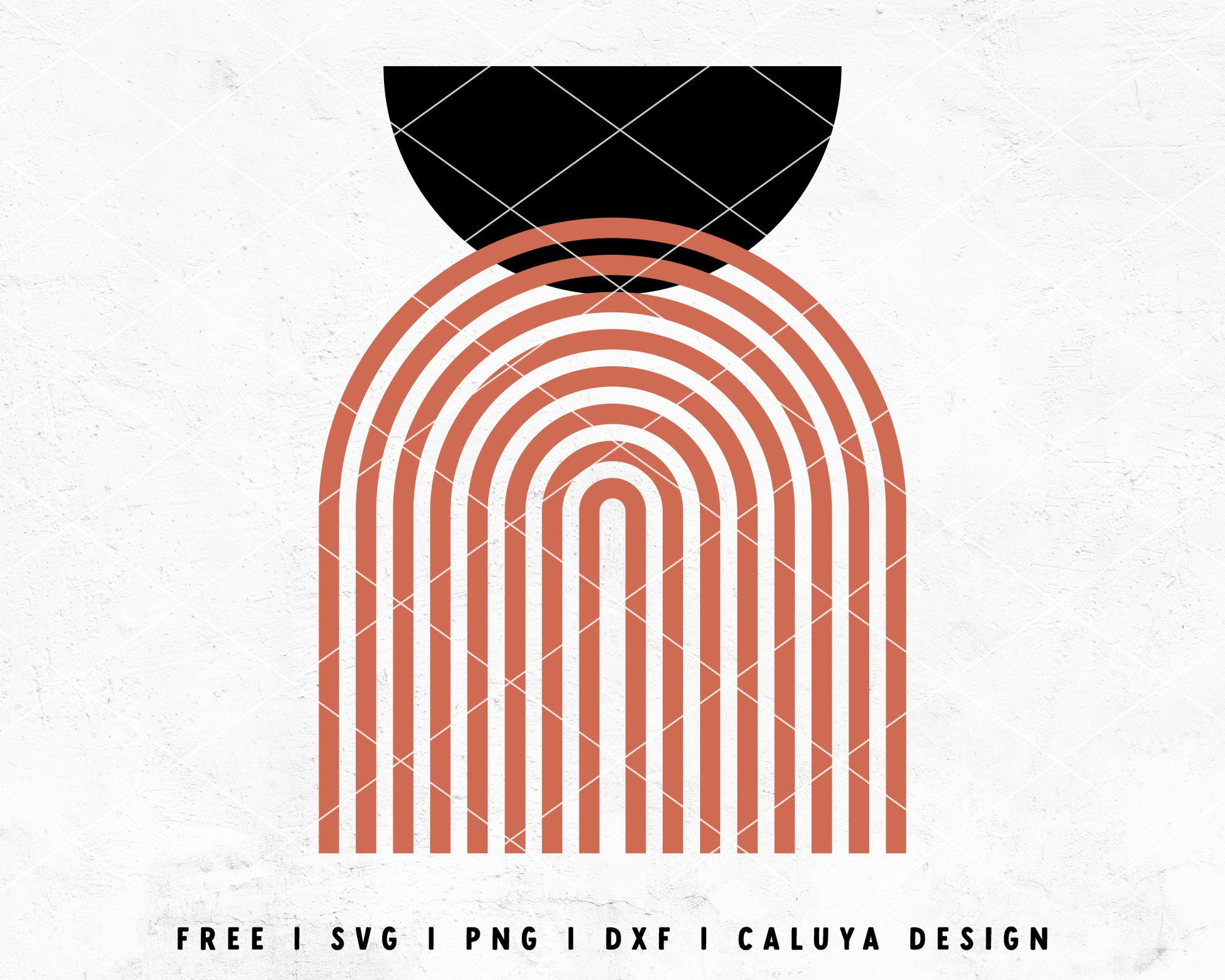 FREE Mid-Century Art SVG | Boho Abstract Wall Art SVG Cut File for Cricut, Cameo Silhouette | Free SVG Cut File